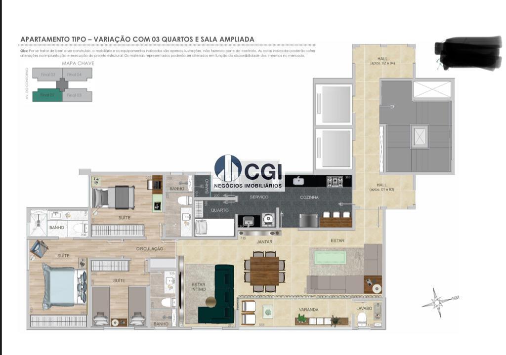 Apartamento, 4 quartos, 130 m² - Foto 2