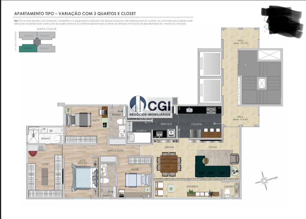 Apartamento, 4 quartos, 130 m² - Foto 3