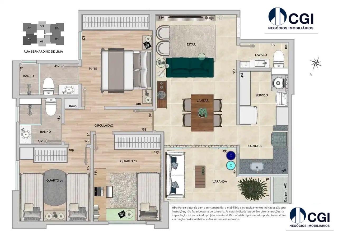 Apartamento, 3 quartos, 85 m² - Foto 1